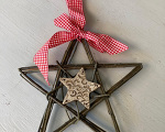 Weidenflechten - Weihnachtspyramide mit Stern aus Weiden